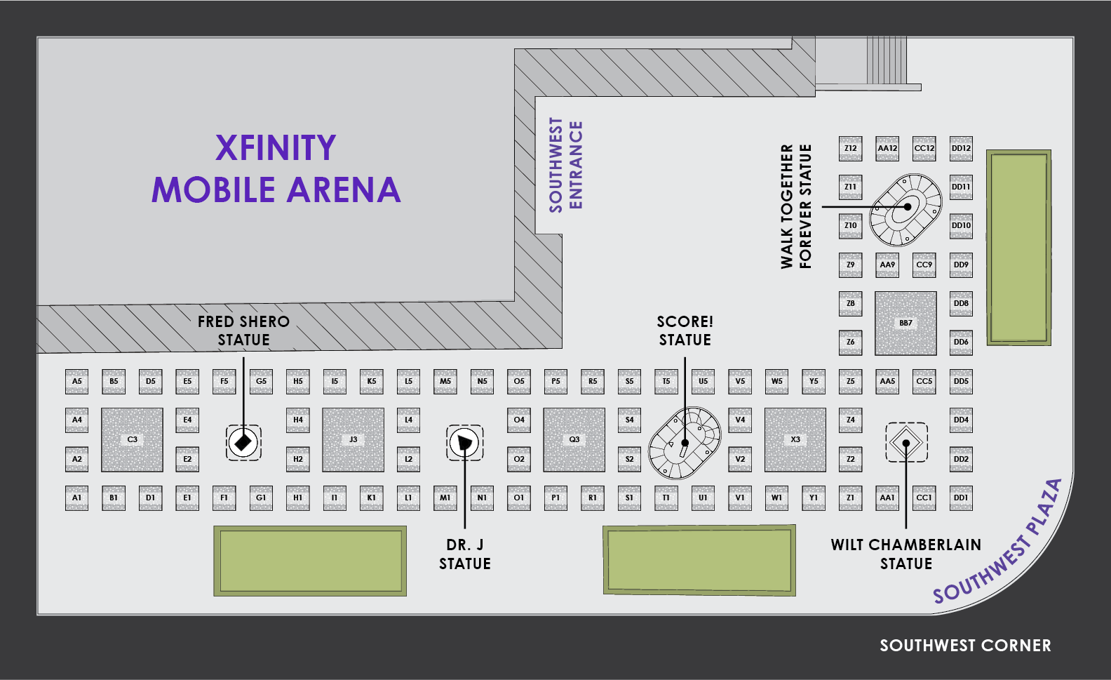 Xfinity Mobile Arena Map